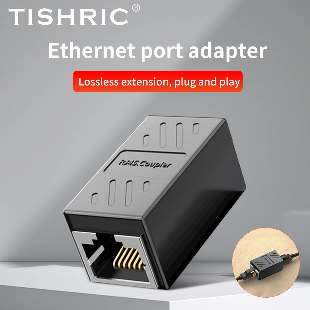 

Новейший адаптер TISHRIC с одной сетевой Ethernet-головкой мама-Мама, сетевой кабельный разъем RJ45, конвертер порта Ethernet