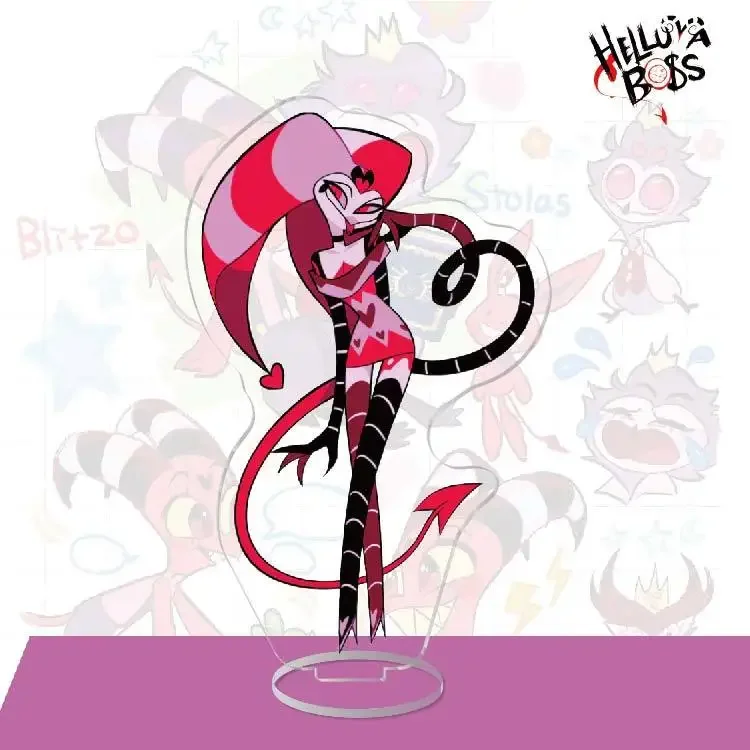 Брелок Helluva Boss в стиле аниме женский брелок для ключей мужчин акриловый