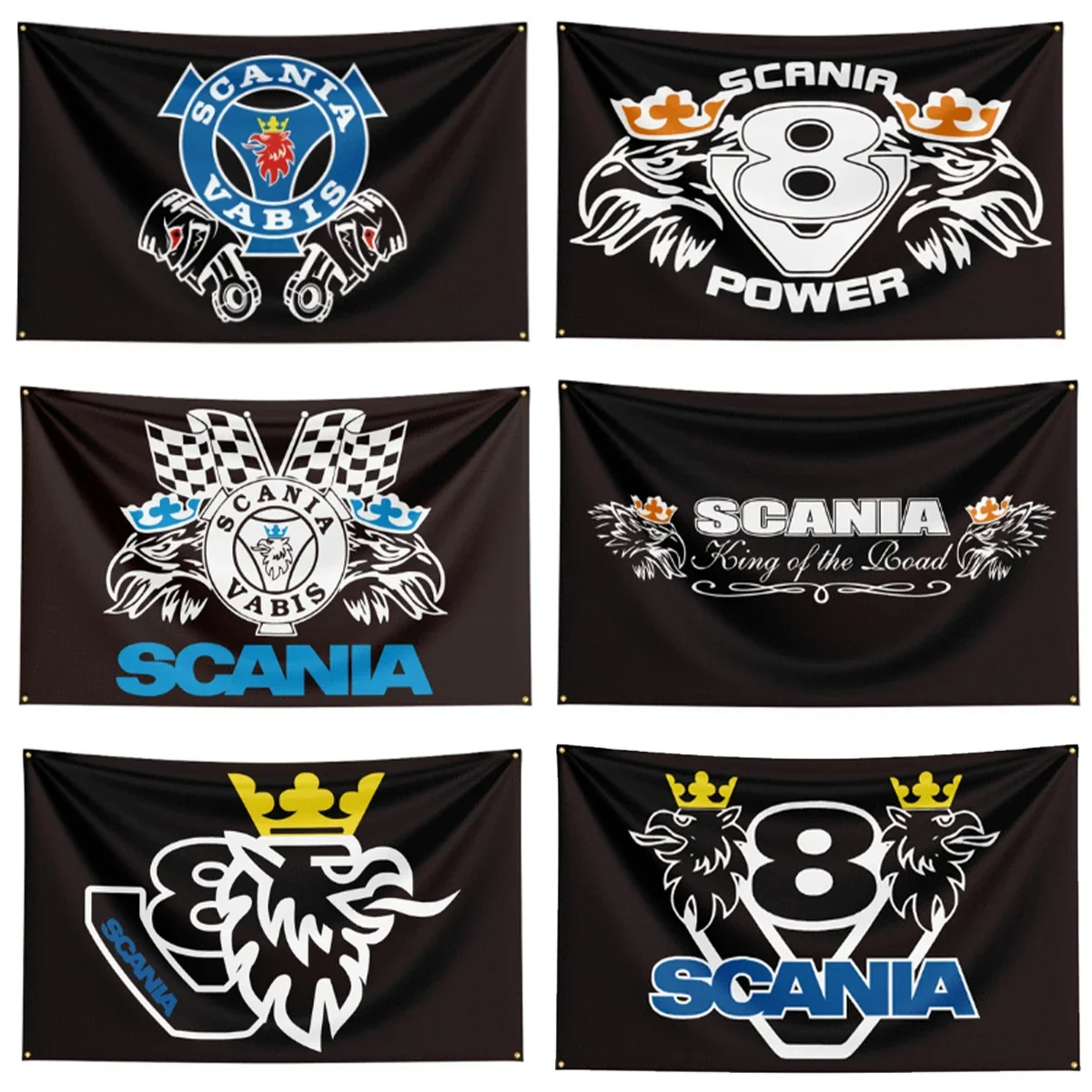 Печатный флаг Scanias из полиэстера 90x150 см 3x5 футов