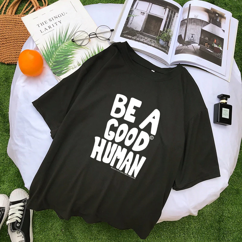 BE A GOOD-camisetas con estampado de Bangtan para mujer, ropa informal holgada de verano, Kpop coreano, creativa