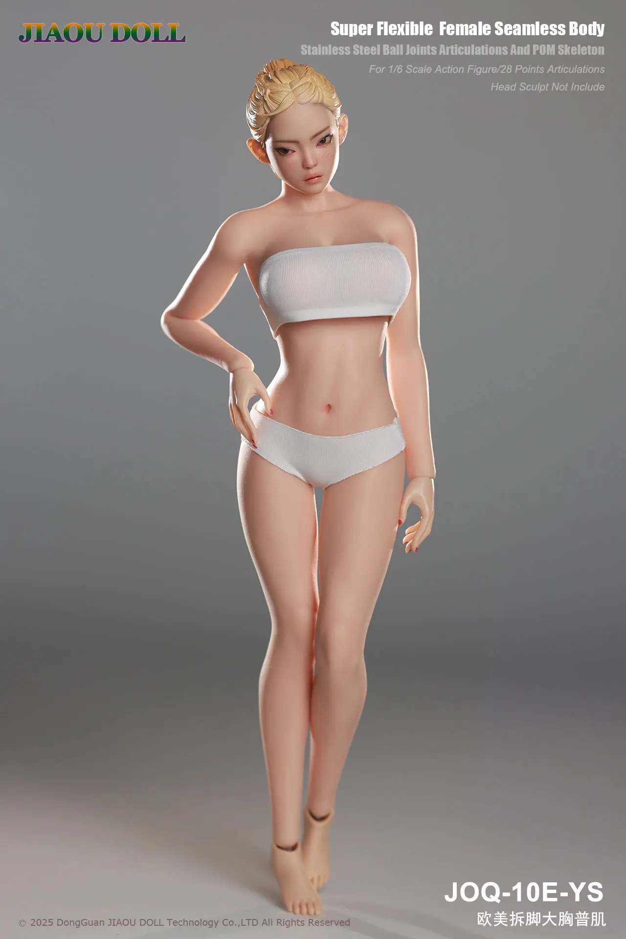Фото JIAOU DOLL JOQ-10E 1/6, европейская съемная модель стопы, большой бюст, женский корпус, подвижная силиконовая модель 3-го поколения №4