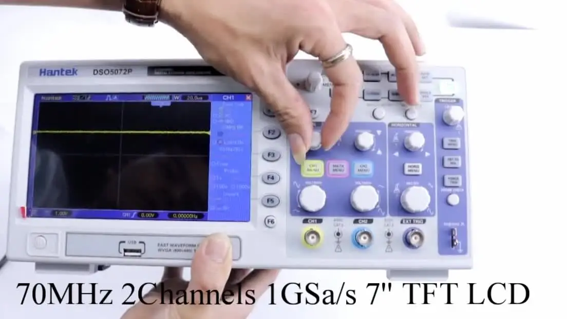

DSO5072P Digital Storage Oscilloscope 2 Channels 70MHz 1GS/s Real Time Sample Rate
