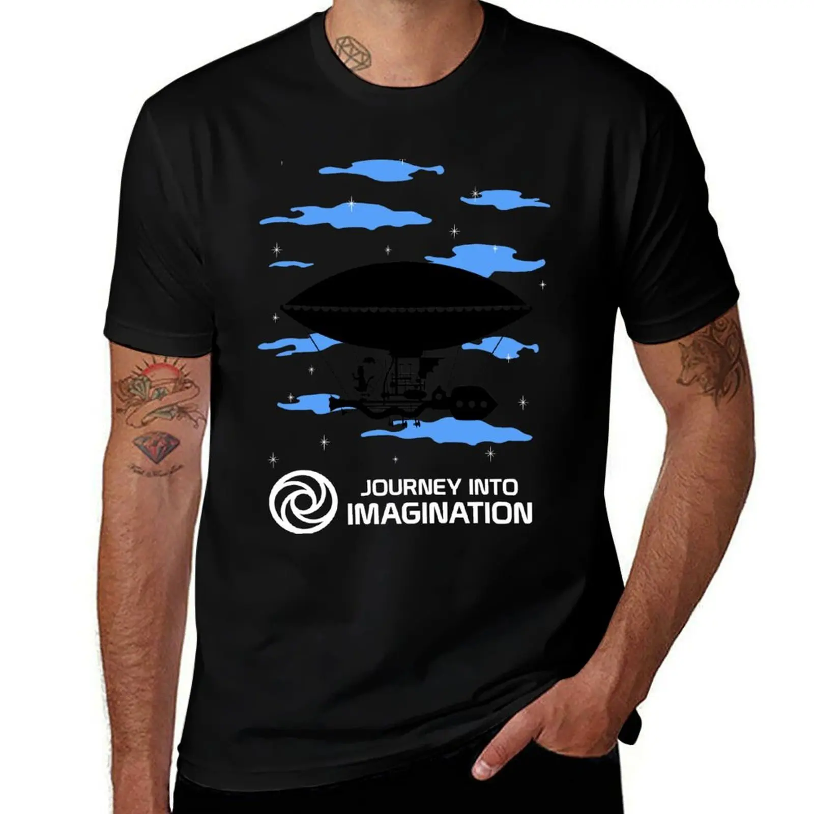 Фото Футболка Journey into Imagination с принтом Dreamfinder, спортивная футболка с короткими рукавами для бега и тренажерного зала №1