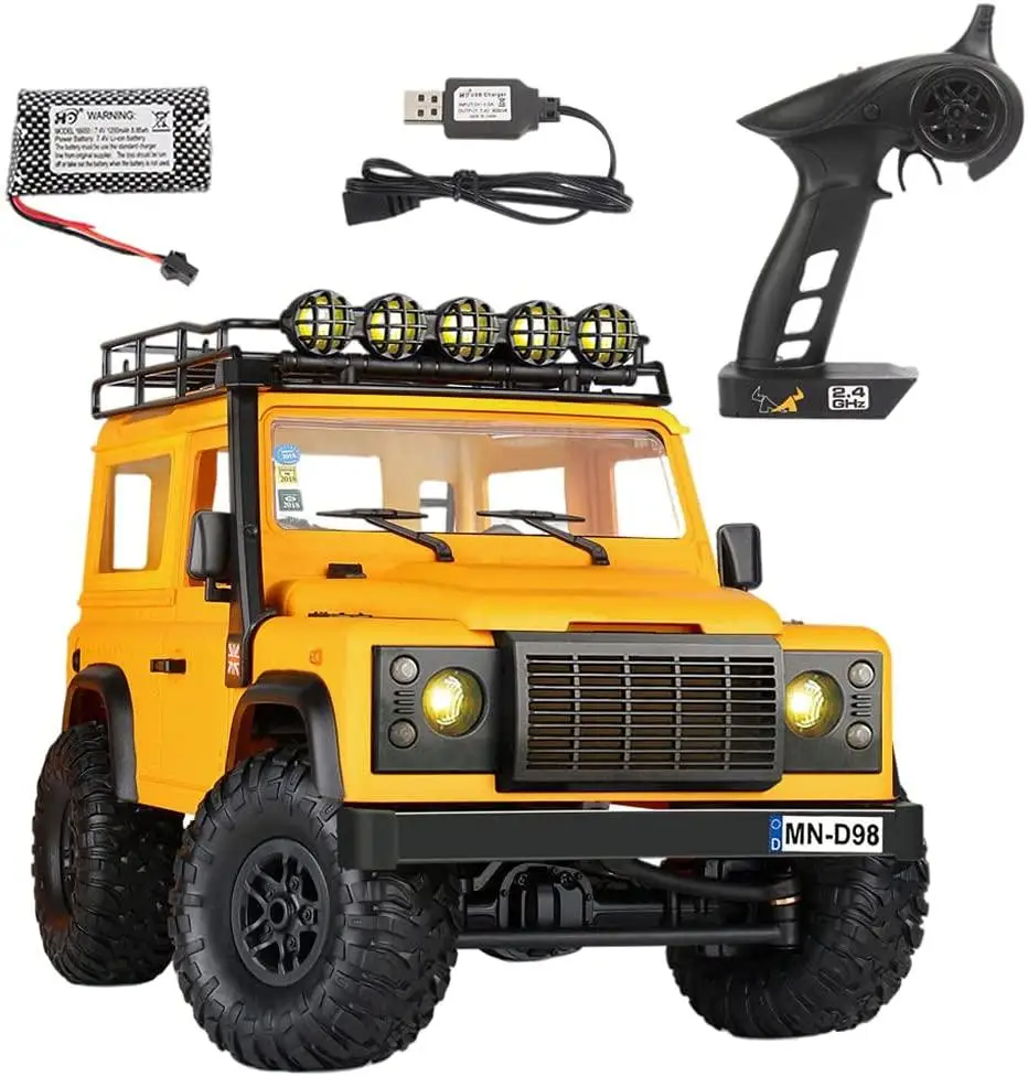 

1/12 Rc Mn98 Rock Crawler 2.4g With Led Upgraded Version Excellent Off-road Capability High-speed Vehicle Climb Rock Model Grade