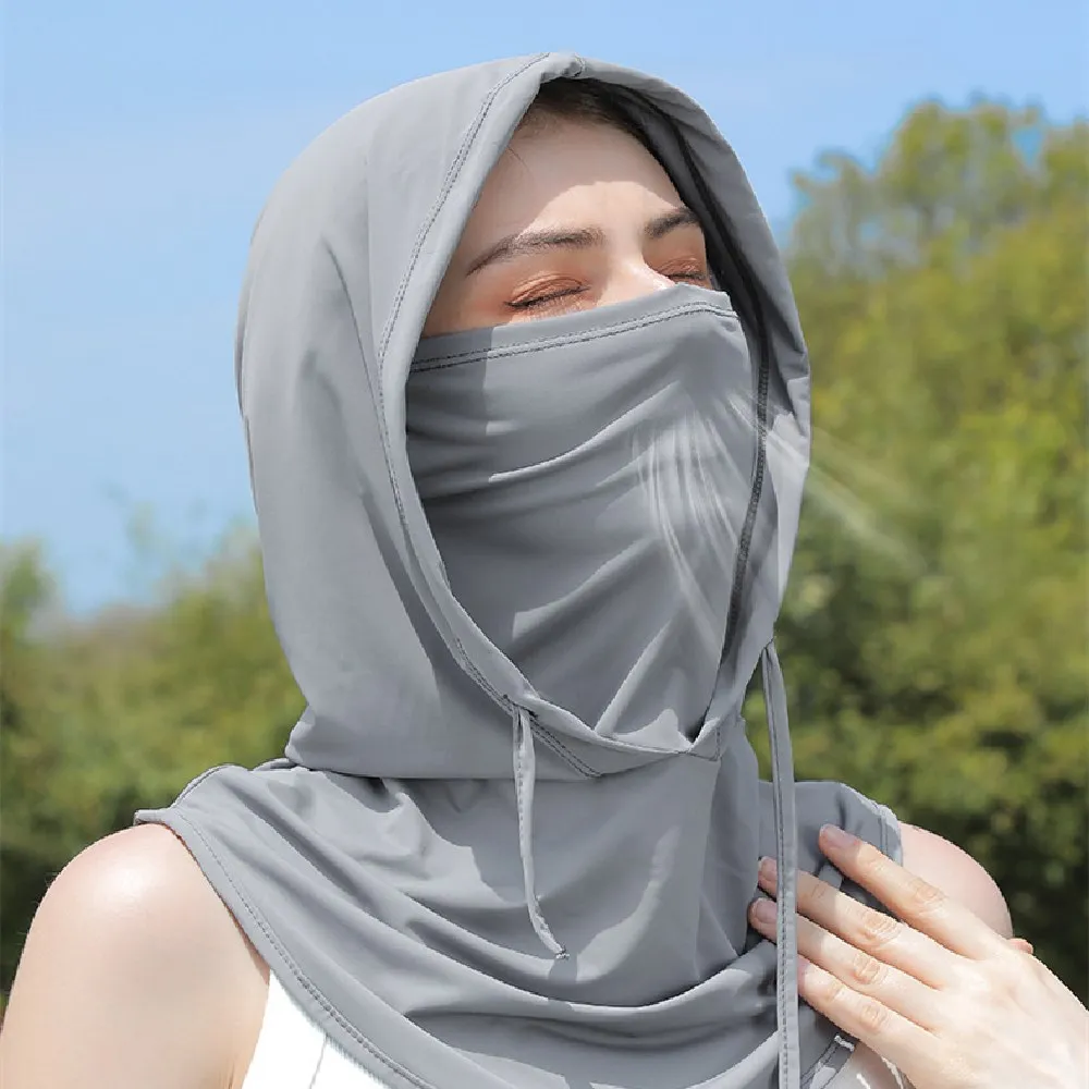 Летняя женская Солнцезащитная шляпа с дышащей солнцезащитной маской для лица