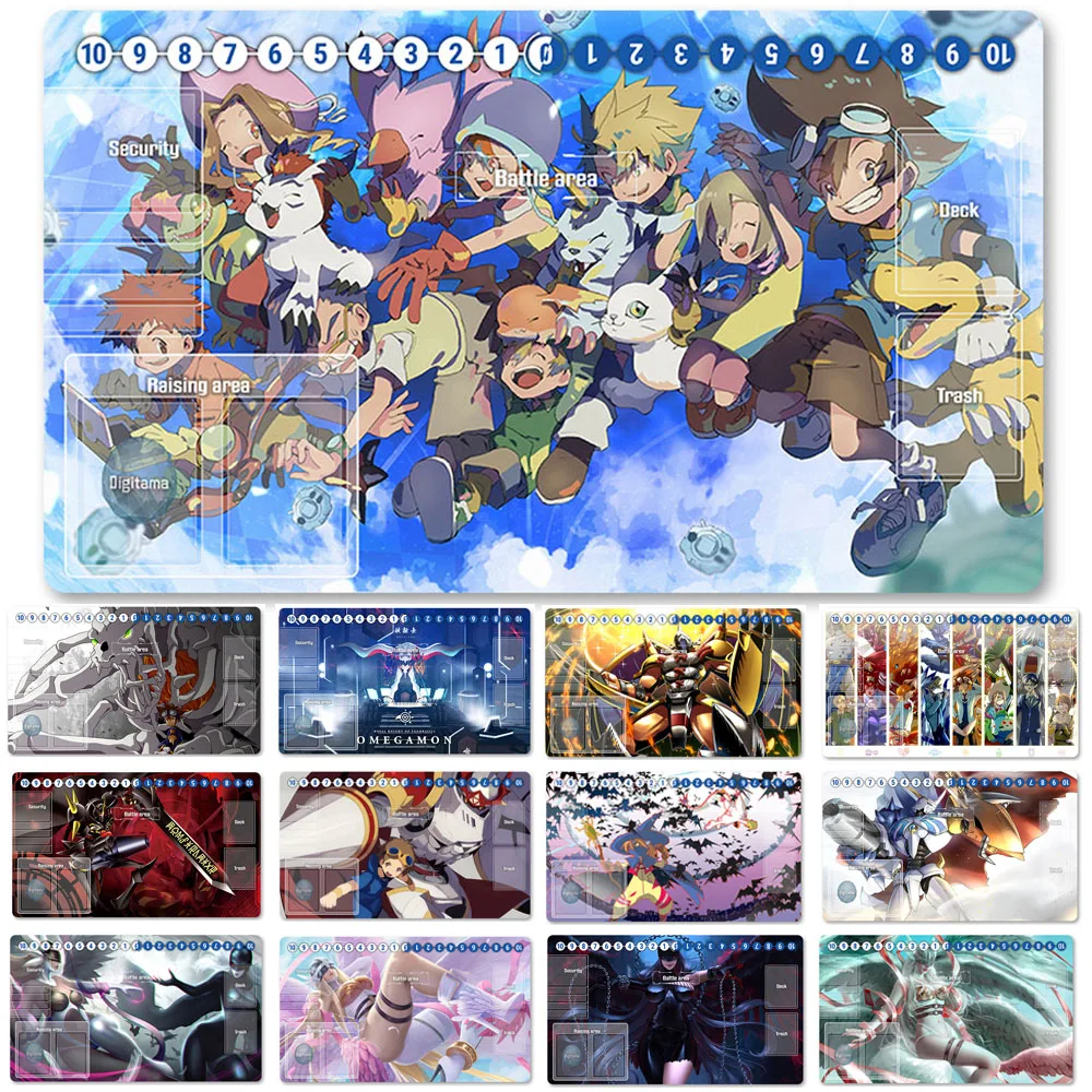 

HOT Board Game DTCG Playmat Table Mat Size 60X35 cm Mousepad Play Mats Compatible for Digimon TCG CCG RPG-1754094