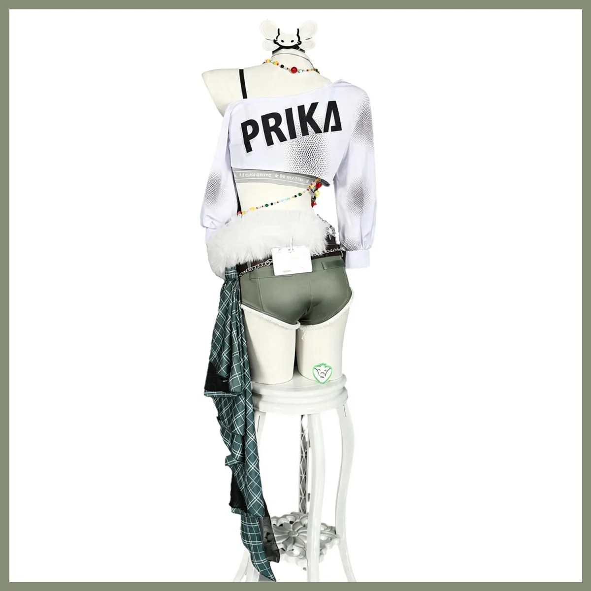 Фото Костюм для косплея по аниме-игре Prika, парик, микрофон T.T. Костюм для вечеринки Star Idol Twinkle Twin Star Popstar Group: топ и шорты для женщин, сексуальный комплект №5