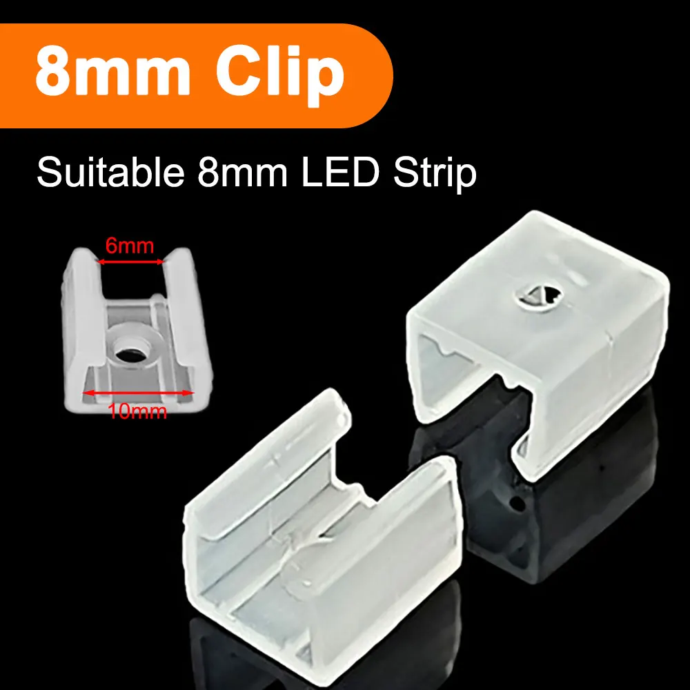 Светодиодная лента фиксирующие зажимы СОЕДИНИТЕЛЬ 6 мм 8 мм 12 мм 15 мм соединитель пластиковая пряжка аксессуары для 2835 неоновых ламп 220 В COB