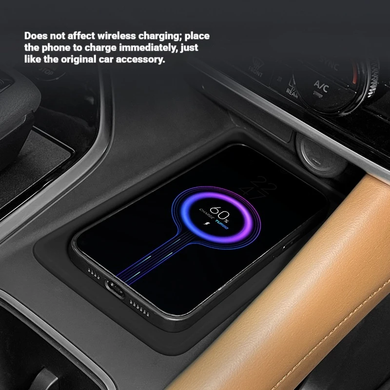 Фото Подходит для 24 моделей Nissan Tanlu: силиконовый коврик для беспроводной зарядки, устройство для модификации центральной консоли, коврик для хранения. №3