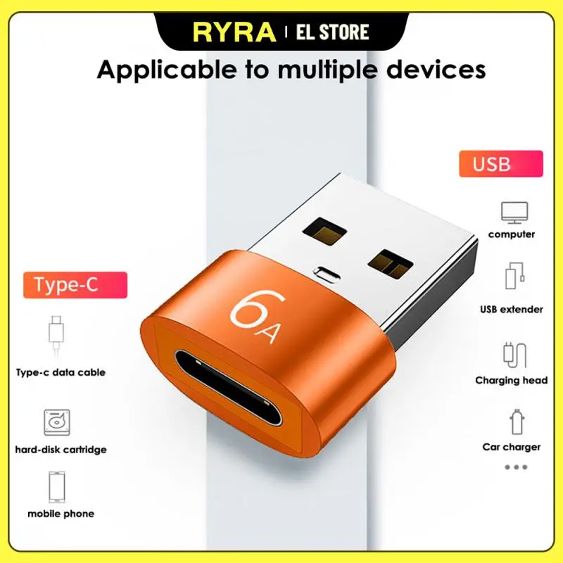 

Адаптер для кабеля RYRA 6A Type C мама-USB A папа адаптер OTG для Macbook Xiaomi Samsung адаптер для быстрой зарядки