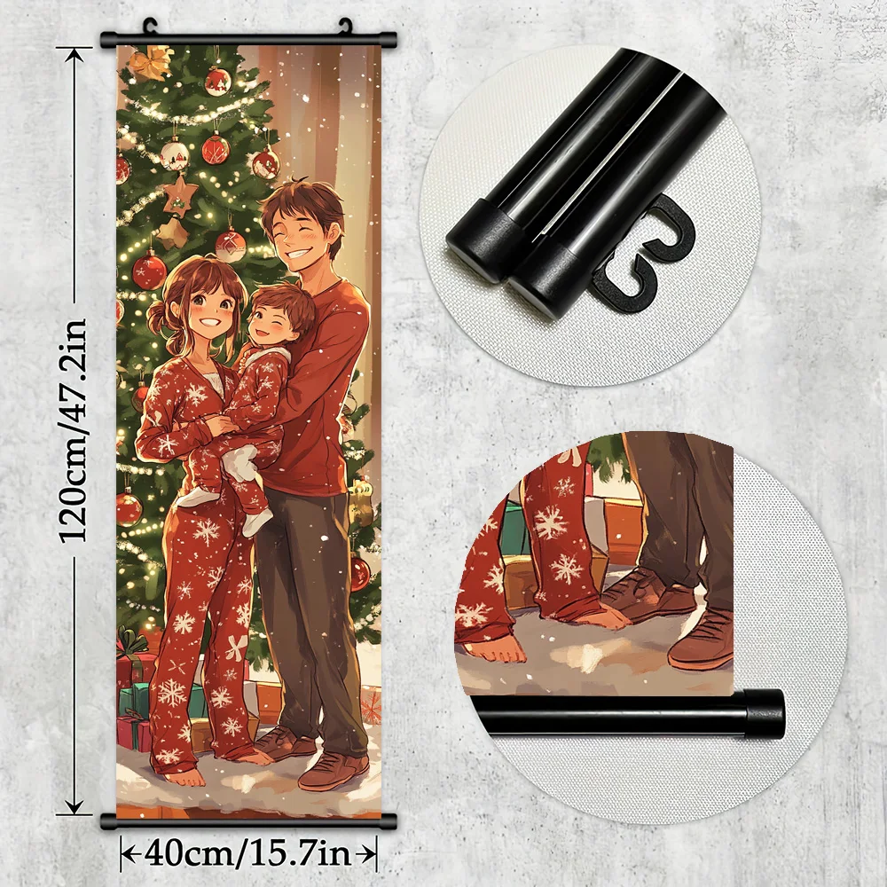 Семейная одежда в одинаковых рождественских пижам и улыбающихся рождественской