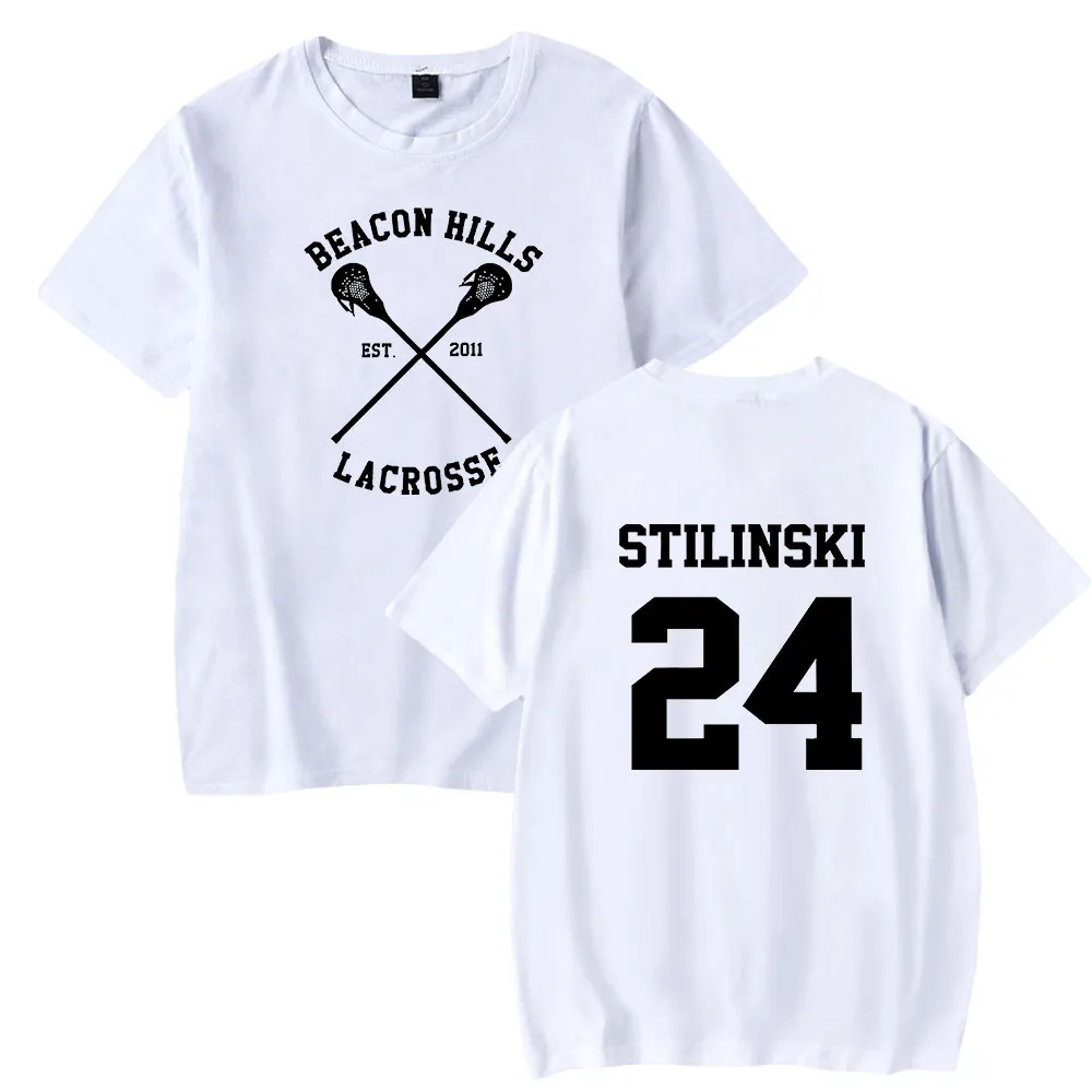 Футболка с принтом Teen Wolf Stilinski 24 LAHEY 14 MCCALL 11 DUNBAR 9 весенне-летняя уличная одежда для