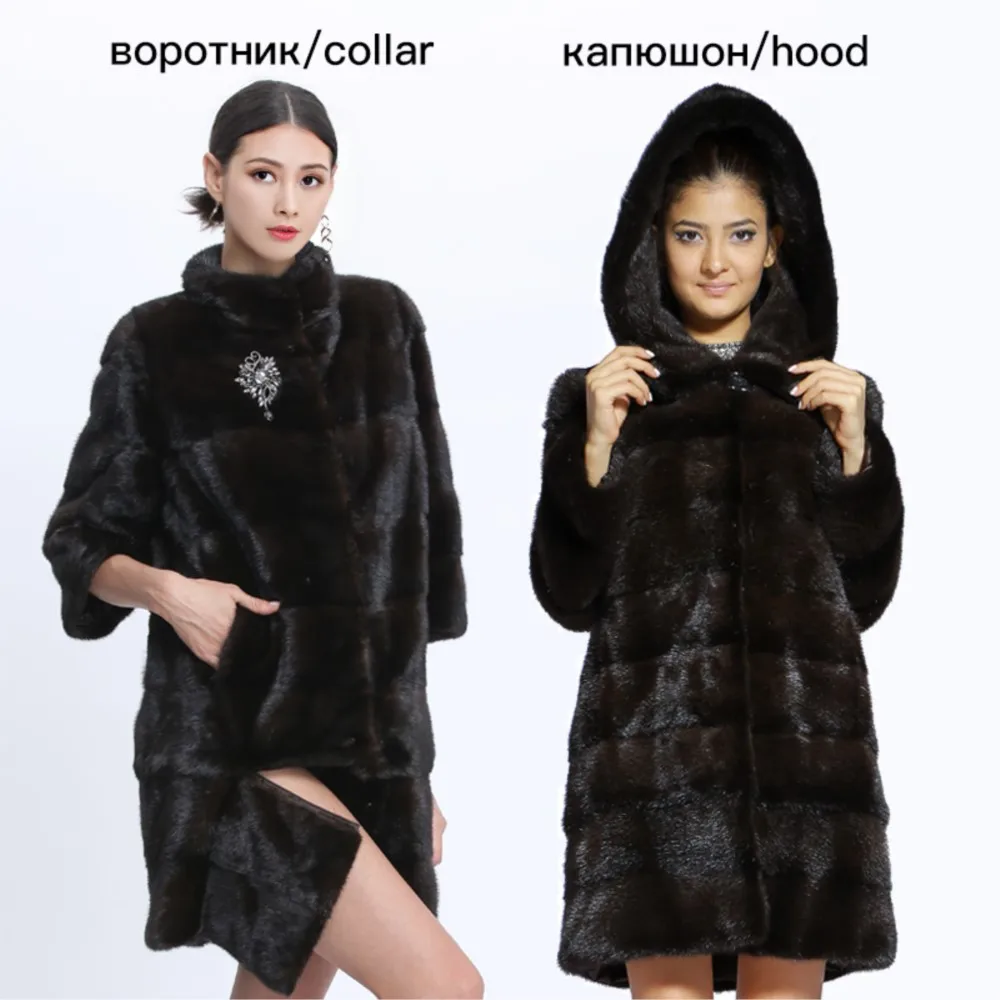 Women Mink Coats Real Mink Fur Parkas Female Genuine Fur Jackets Long Ladies Winter Clothes Oversize 6XL 7XL Natural Fur Coat