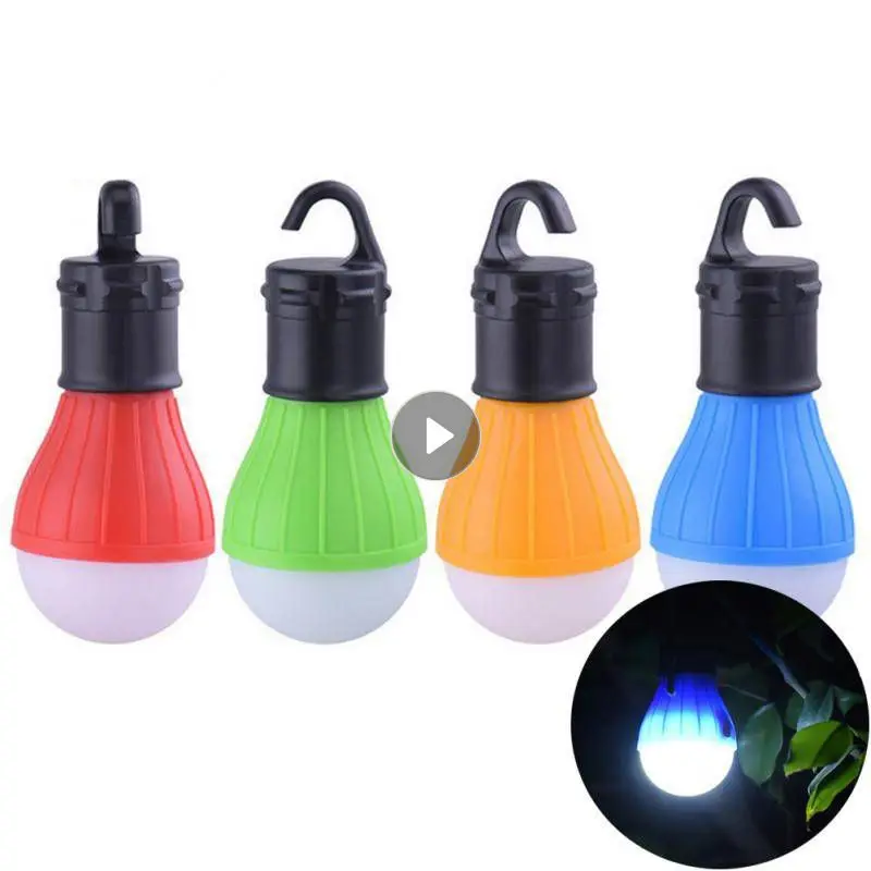 

Mini Portable Lantern Emergency Light Bulb Waterproof Portable Flashlights Tent Lamp AAA Battery Outdoor Hook Emergency Lights