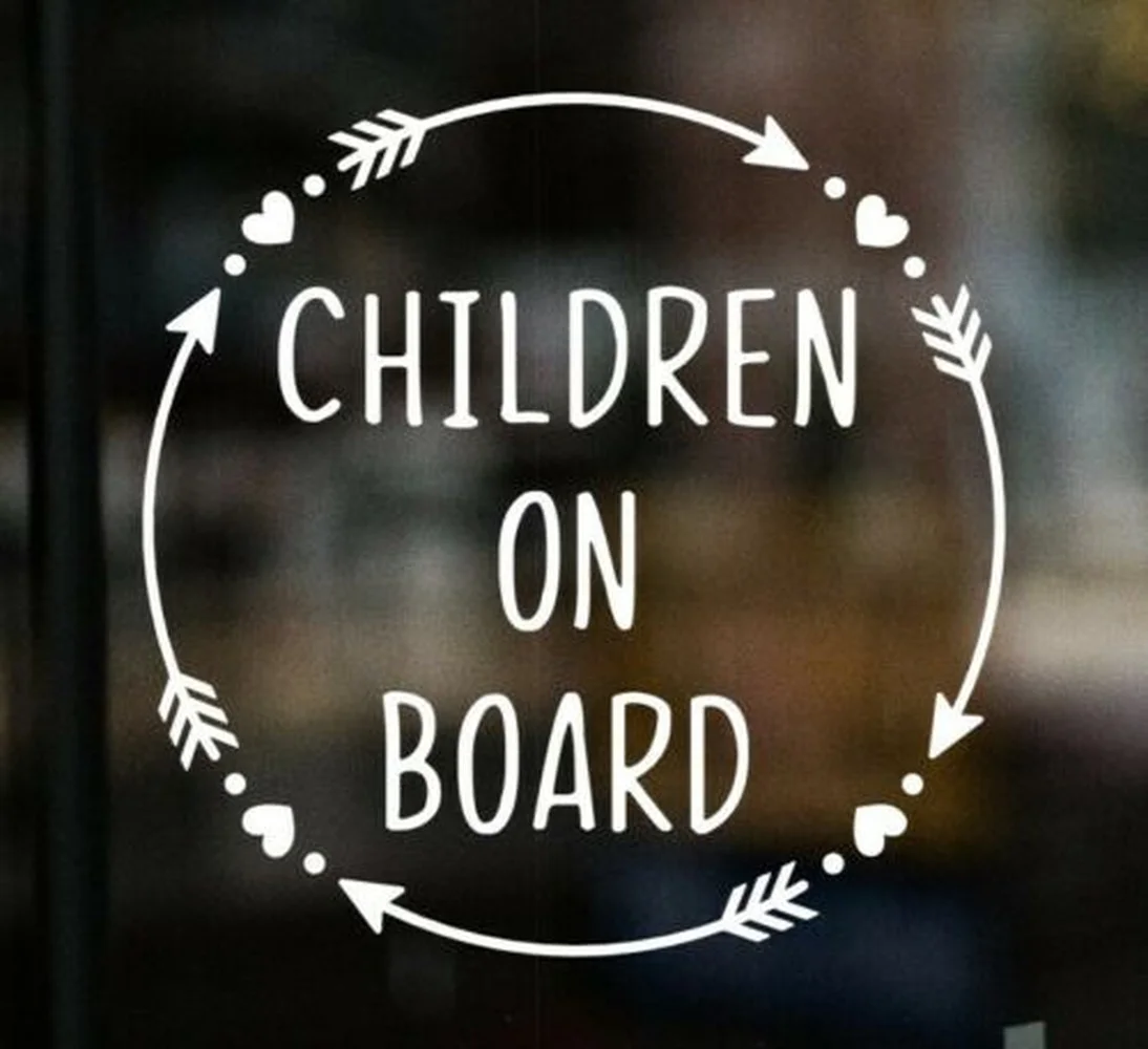 

3 X детские наклейки на окна автомобиля, виниловые наклейки на окна, Детские символы фургона, сердца