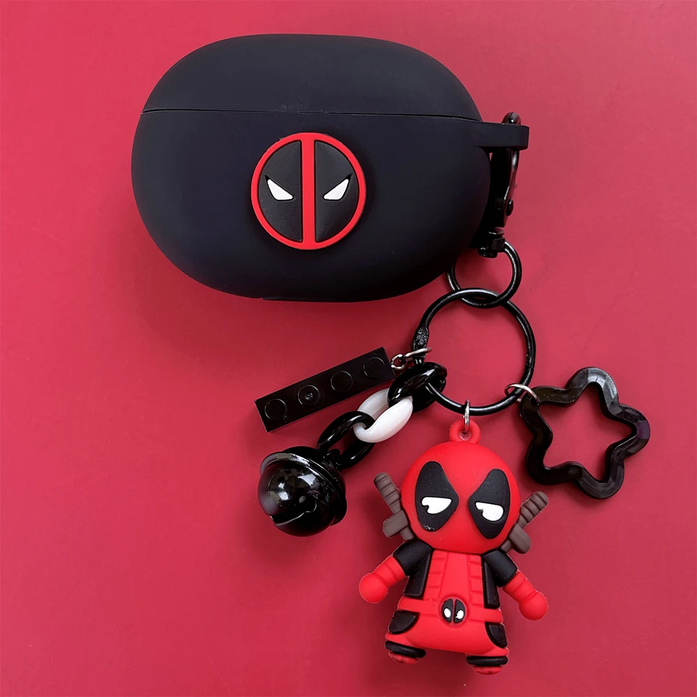 Чехол для наушников с брелоком и мультяшным рисунком | Электроника