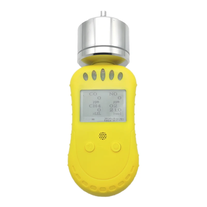 

Handheld pumping confined space gas alarm detector LEL CO H2S O2 measuring instrument