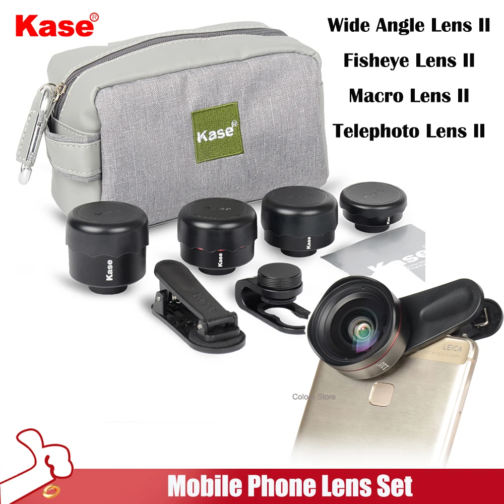 

Fisheye Phone Lens / Wide Angle / Macro / Telephoto Lenses Kits With Clip Lens Cap For iPhone Huawei Xiaomi Samsung Smartphone