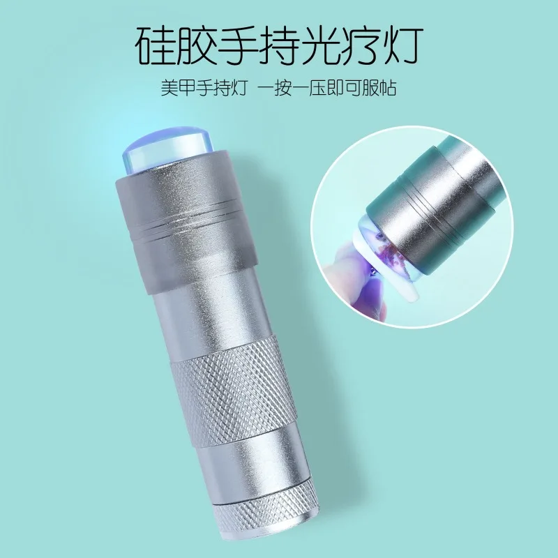 

Silicone Handheld Light Embossed with Sequin Stickers for Specialized Nail Enhancement Handheld Light Portable Mini One Handed P