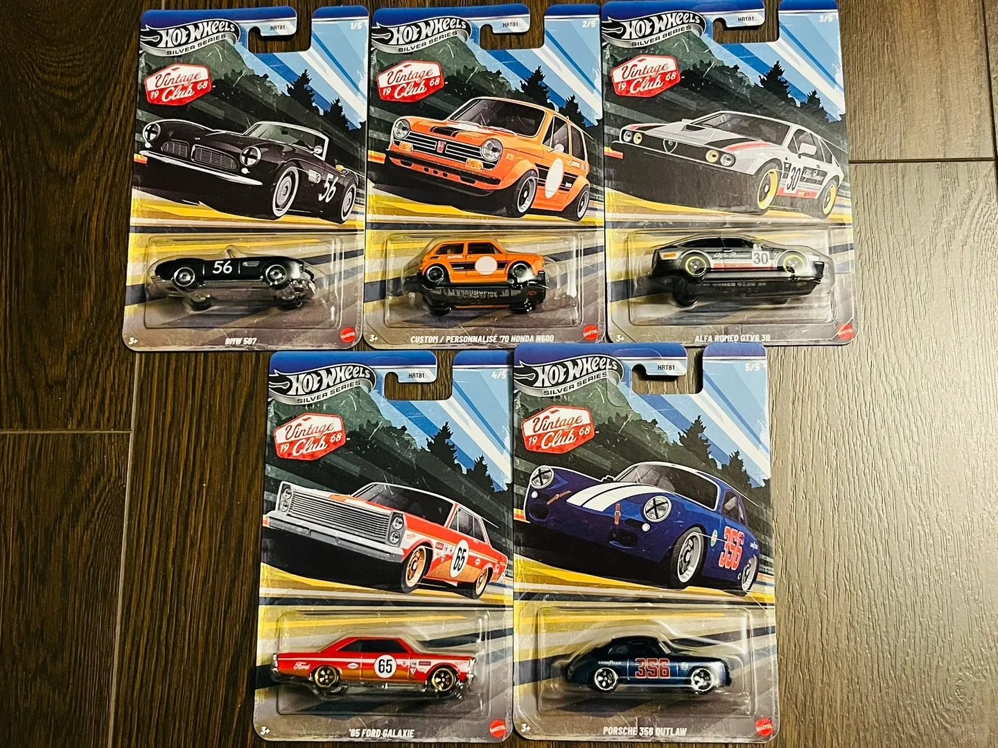Фото Коллекционная модель автомобиля Hot Wheels из серебряной серии HRT81: винтажный гоночный автомобиль 68 Racing Car, BMW 507, Porsche 356 для взрослых коллекционеров №2