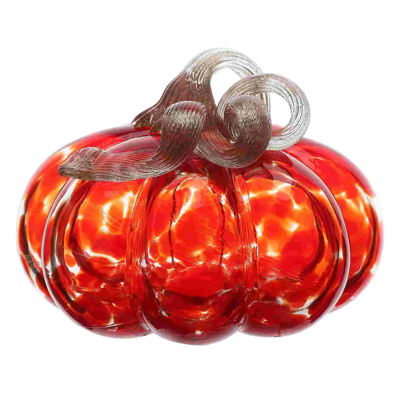 

Glass Pumpkin Ornament Decor Desktop Photo Props Adornment Decoration Tabletop Crafts Home Decorations