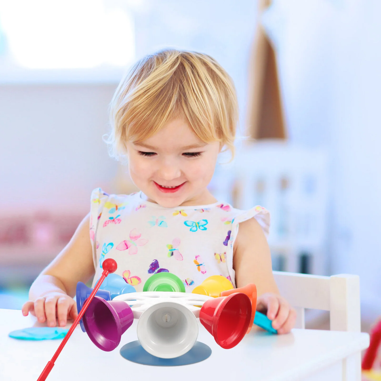 

Music Bell Puzzle Toys Hand Instrument Metal School Musical Bells Early Education Child Eight Tone Percussion