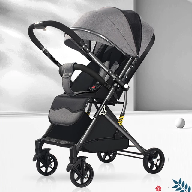 BETSOCCI Two-way Ultra-light Stroller Can Sit And Lie Simple One-button Folding High-view Newborn Baby Umbrella Car 1