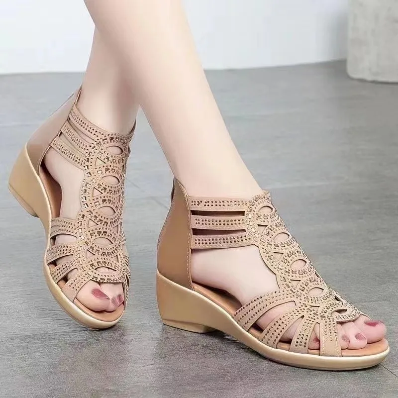 2023 New Women Sandals Gladiator Breathable Female Sandals Outdoor Soft Women's Casual Shoes Roma Fashion Flats Free Shipping
