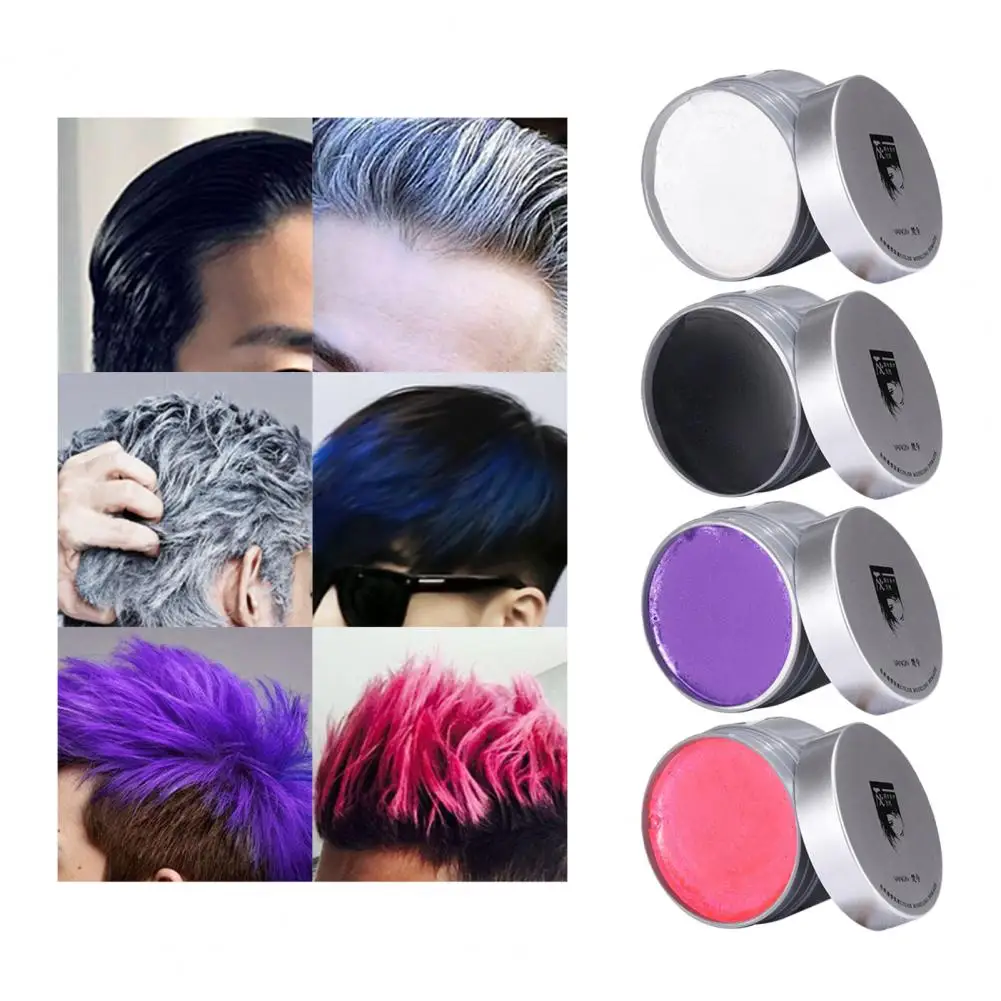 Fashion Unisex Hair Gel Temporary Colors Cream Blue Gray Hai
