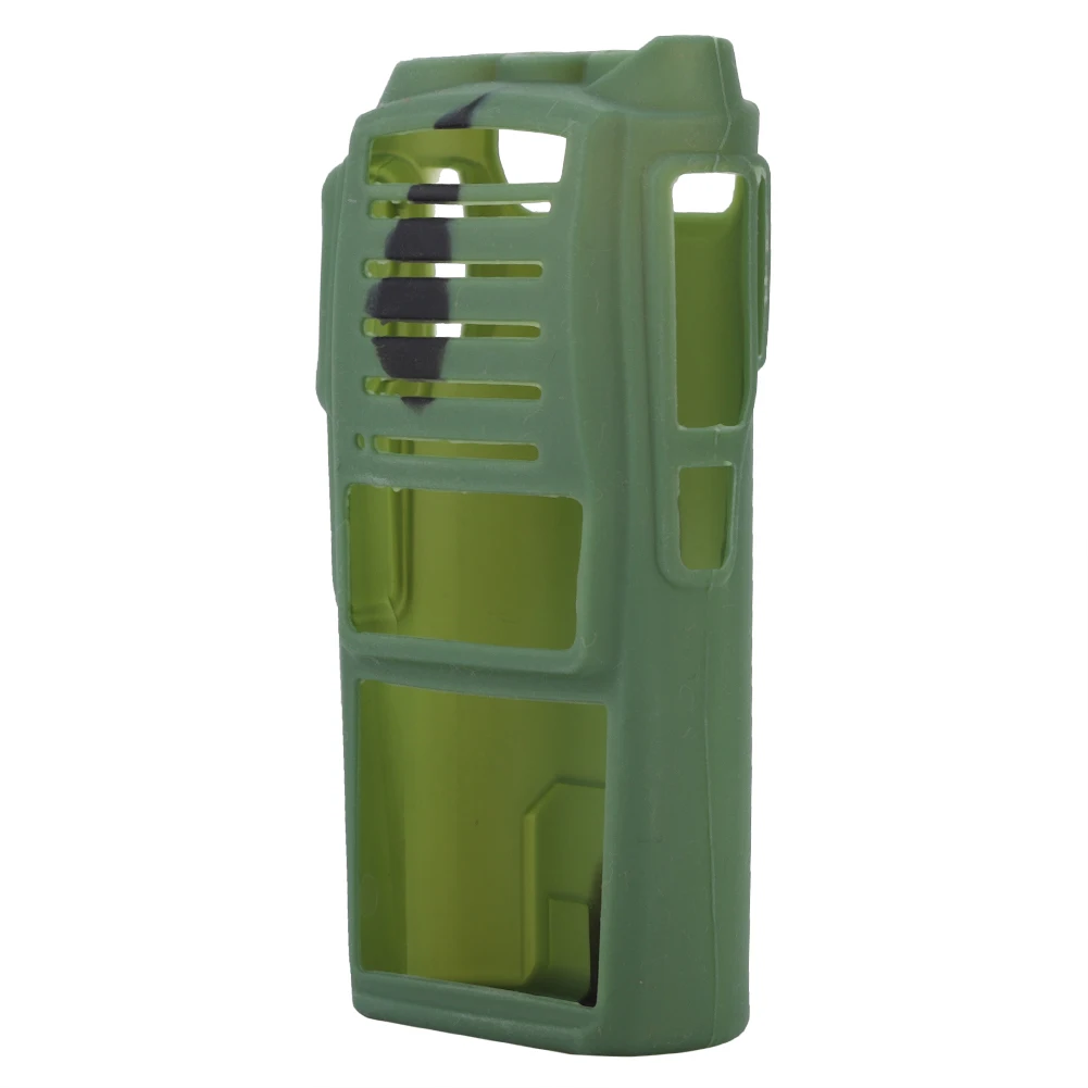 soft silicone two way radio holster case protection for baofeng uv82 walkie talkiescamouflage two way radio silicone cover free global shipping
