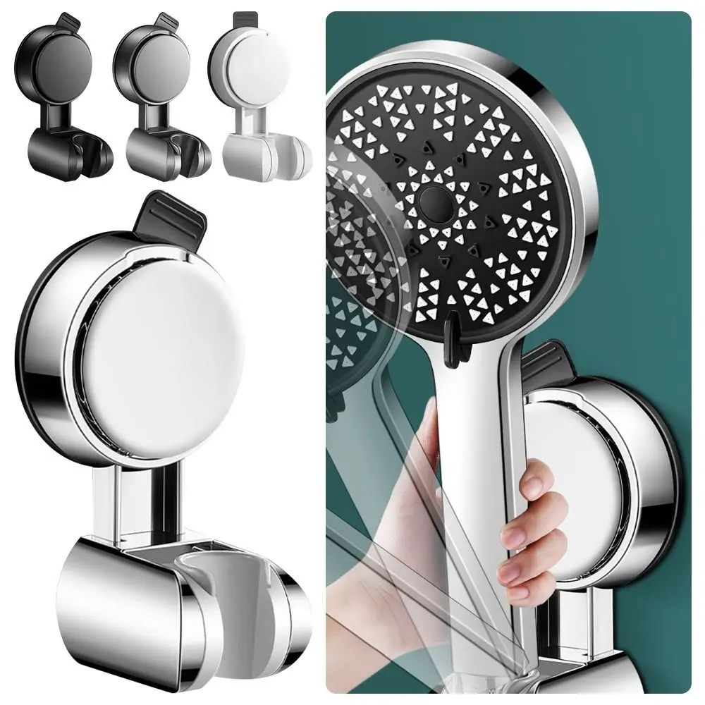 Регулируемый держатель для душевой лейки настенный с присоской ручной