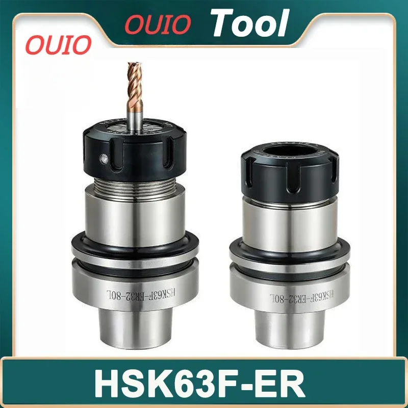 OUIO HSK63F HSK ER Tool Holder ER16 ER25 ER32 ER40 63F Engraving Woodworking Machine