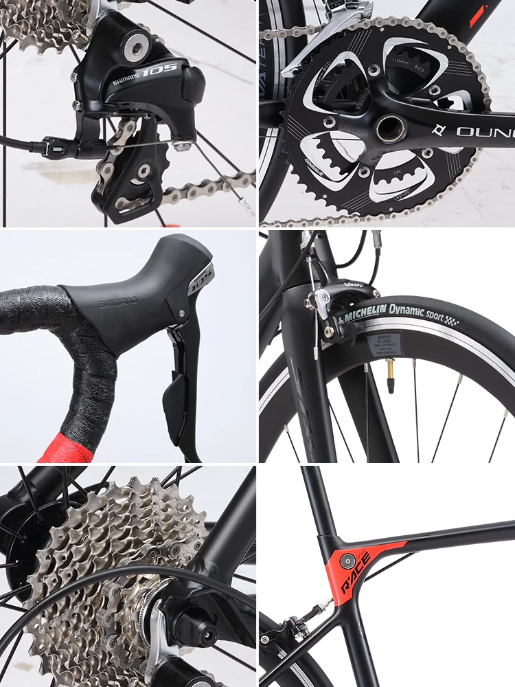 Дорожный велосипед из алюминиевого сплава 18 скоростей для мужчин и женщин R8