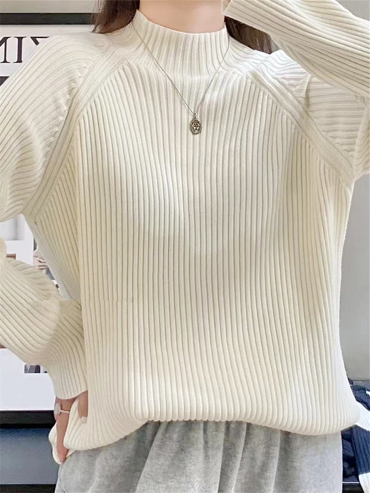 

Sweater Women Winter Pullover Girls Sweater Oversize Knitting Tops Vintage Long Sleeve Fall Female Knitted Outerwear Warm Pull