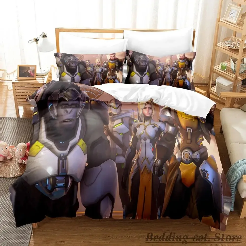 Комплект постельного белья Overwatch 2 2023 для односпальной и двуспальной кровати