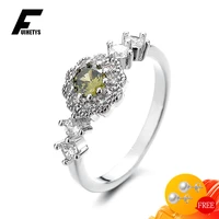 fuihetys 925 silver jewelry ring accessories with zircon gemstone finger rings for female wedding party bridal gift wholesale
