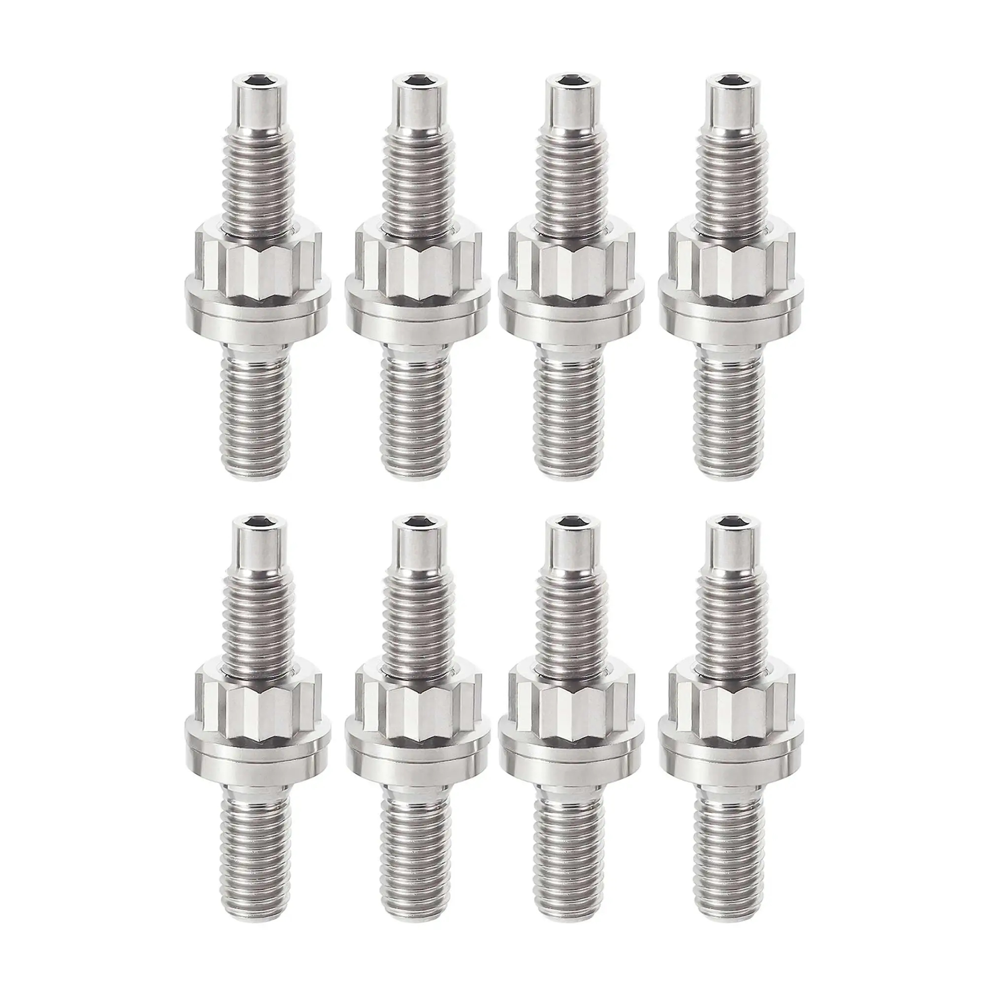 

Титановые болты шпильки выхлопного коллектора автомобиля, винт M8 M10 для автомобиля, мотоцикла, комплект выхлопных газов, титановый винт