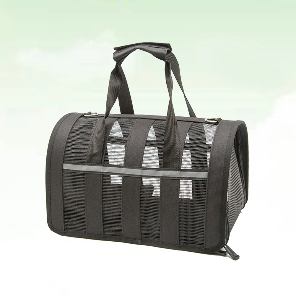 

Cat Transparent Handbag Portable Adjustable Breathable Handbag - (Black)