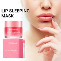 night sleeping lip mask fruit natural extract moisturizing and hydrating lighten lip lines exfoliate nourishing lips care balm