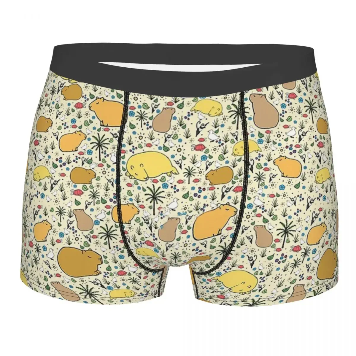 Мужские хлопковые трусы capyучитыбара Hydrochoerus Hydrochaeris Animal Capybaras в золотом цвете