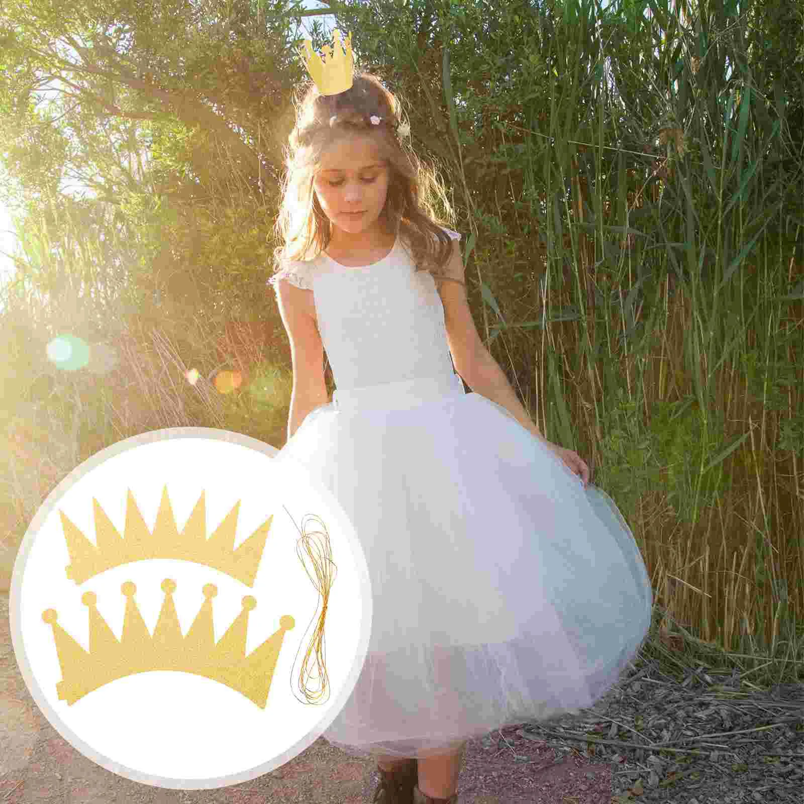 

Birthdaybaby Hatkids Shower Capgift Headband Toddlerhats Mini Royal Prince Crowning Girls