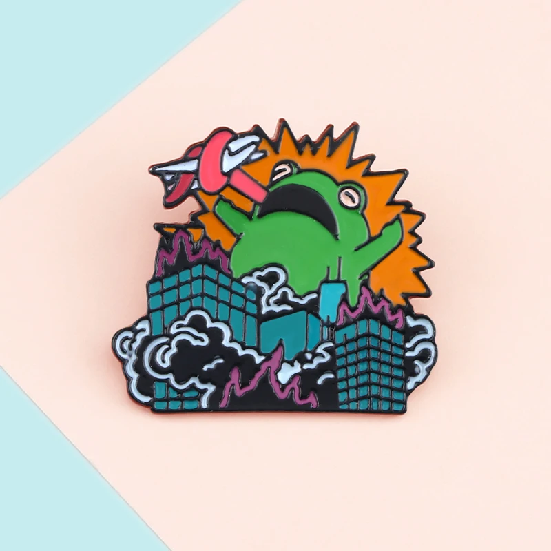 Аниме-броши разноцветные эмалированные заколки с изображением злой лягушки и