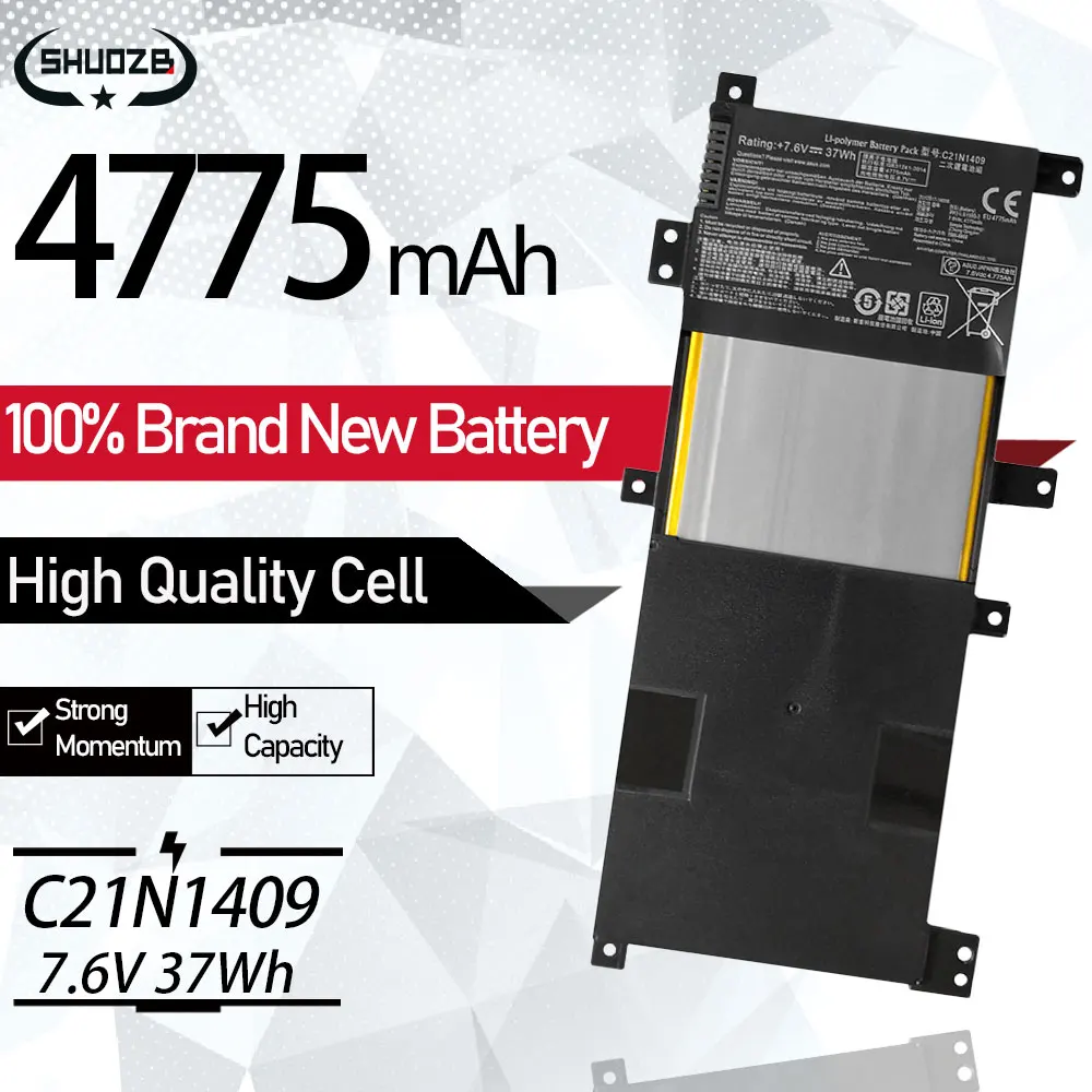 Новый аккумулятор C21N1409 для ноутбука ASUS VM490 VM490L V455 V455L V455LB K455LB K455LN R454LN R455LB F430LB F41LD 7,6 V 37Wh