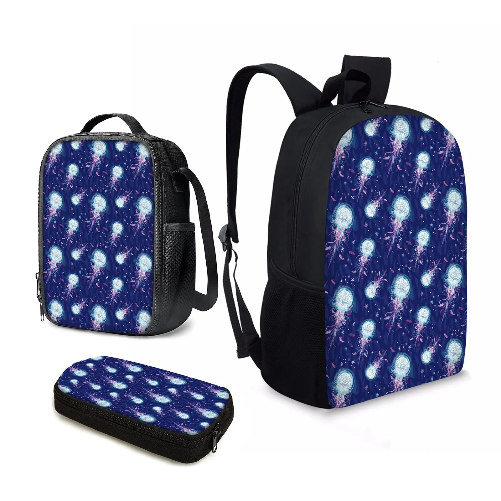 YIKELUO-mochila con estampado de medusas y estrellas de mar para jóvenes, bolsa...