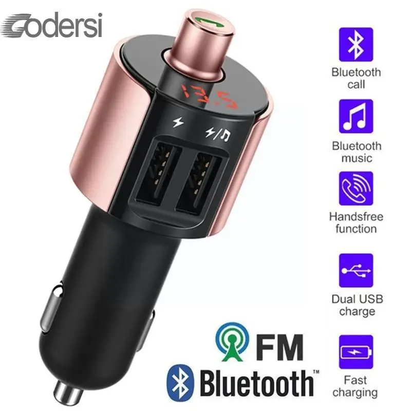 

Wireless Bluetooth FM Transmitter Handsfree Car Kit Car USB Dual Adapter Player Car 3.4A Modulator Car Radio Charger MP3 G6B8
