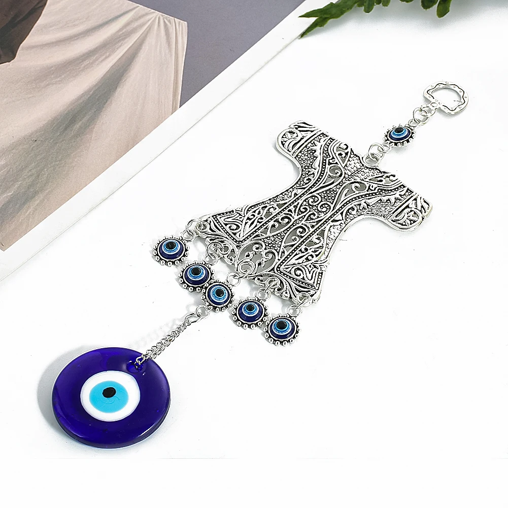Металлическая подвеска турецкий синий глаз зла украшение для комнаты на удачу