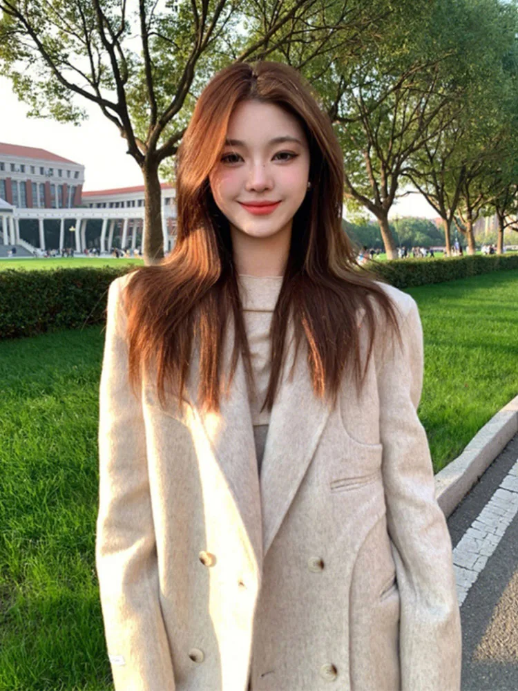 Корейская серия элегантный изысканный двусторонний плюшевый изящный костюм