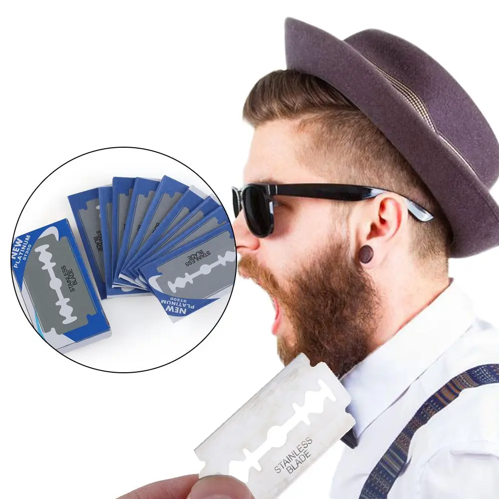 

Safety Stainless Steel Thinning Shaving Men Razor Blades Hair Cutting Double Edge Remover Beard