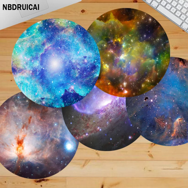 

Universe Galaxy INS Tide Round Speed Version Game Computer Keyboard Office Table Mat PC Laptop Mouse Mat Deskpad Home Decor