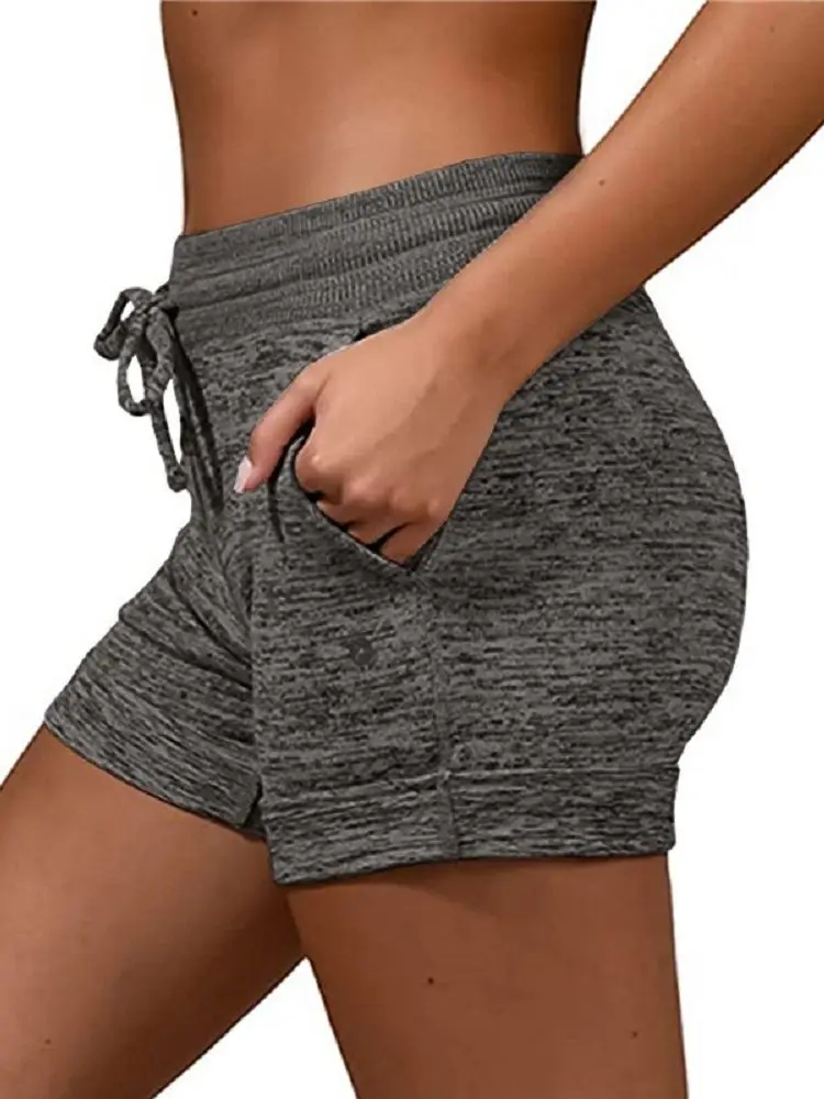 2021 женские шорты с высокой талией кошки отпечаток когтя Drawstring быстросохнущие